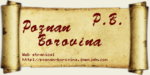 Poznan Borovina vizit kartica